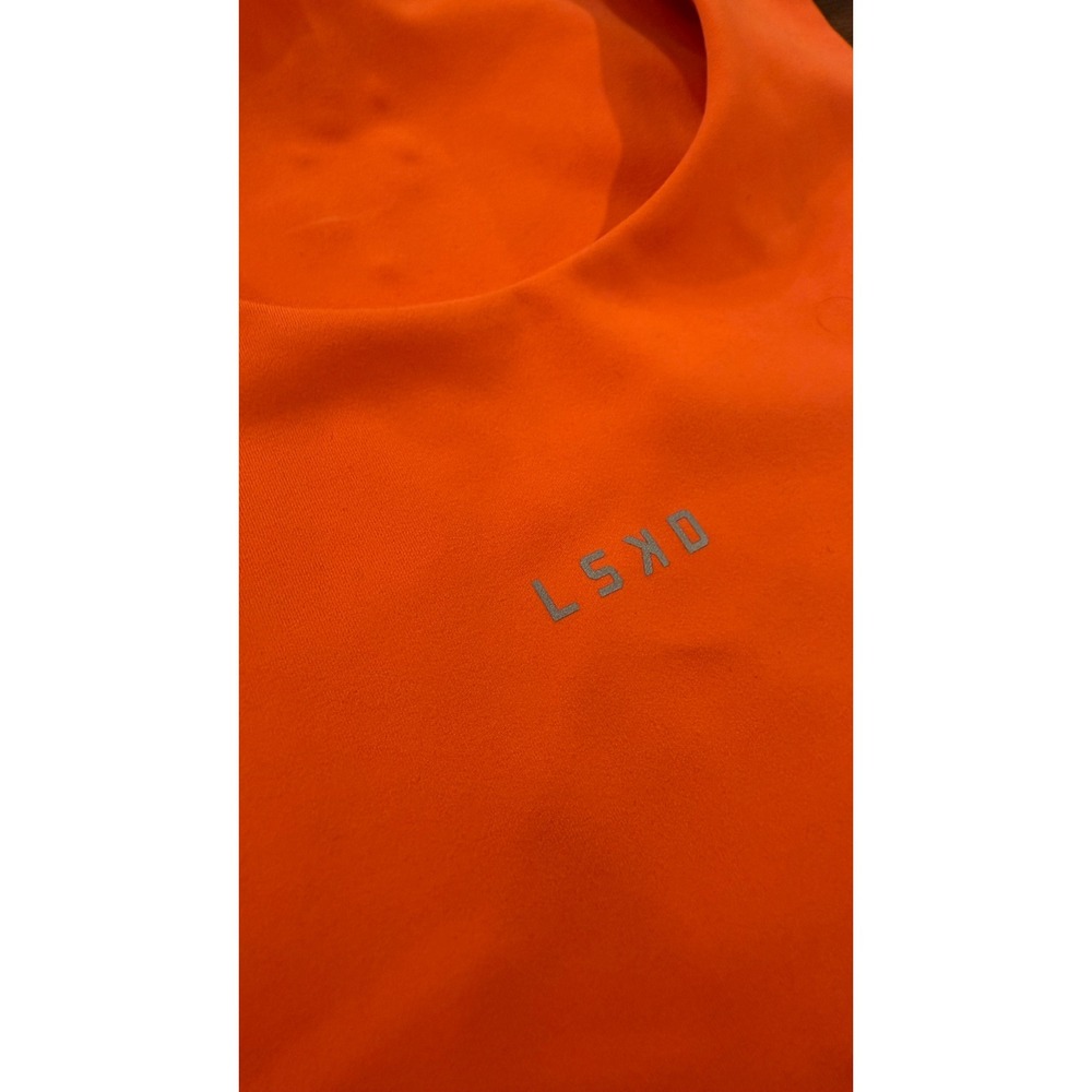 LSKD Womens Orange Activewear Cropped Tank Top WTNK01768 Size Medium - Picture 8 of 16